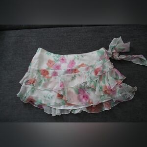 💐 NWT Vintage Abercrombie & Fitch Micro Mini Y2K Skirt Deadstock 100% Silk